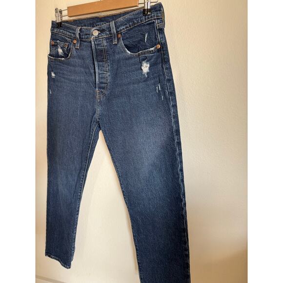 Levi's 501 Premium Original High Rise Ankle Button Fly Jeans Women's Size 29x26 - Picture 4 of 10